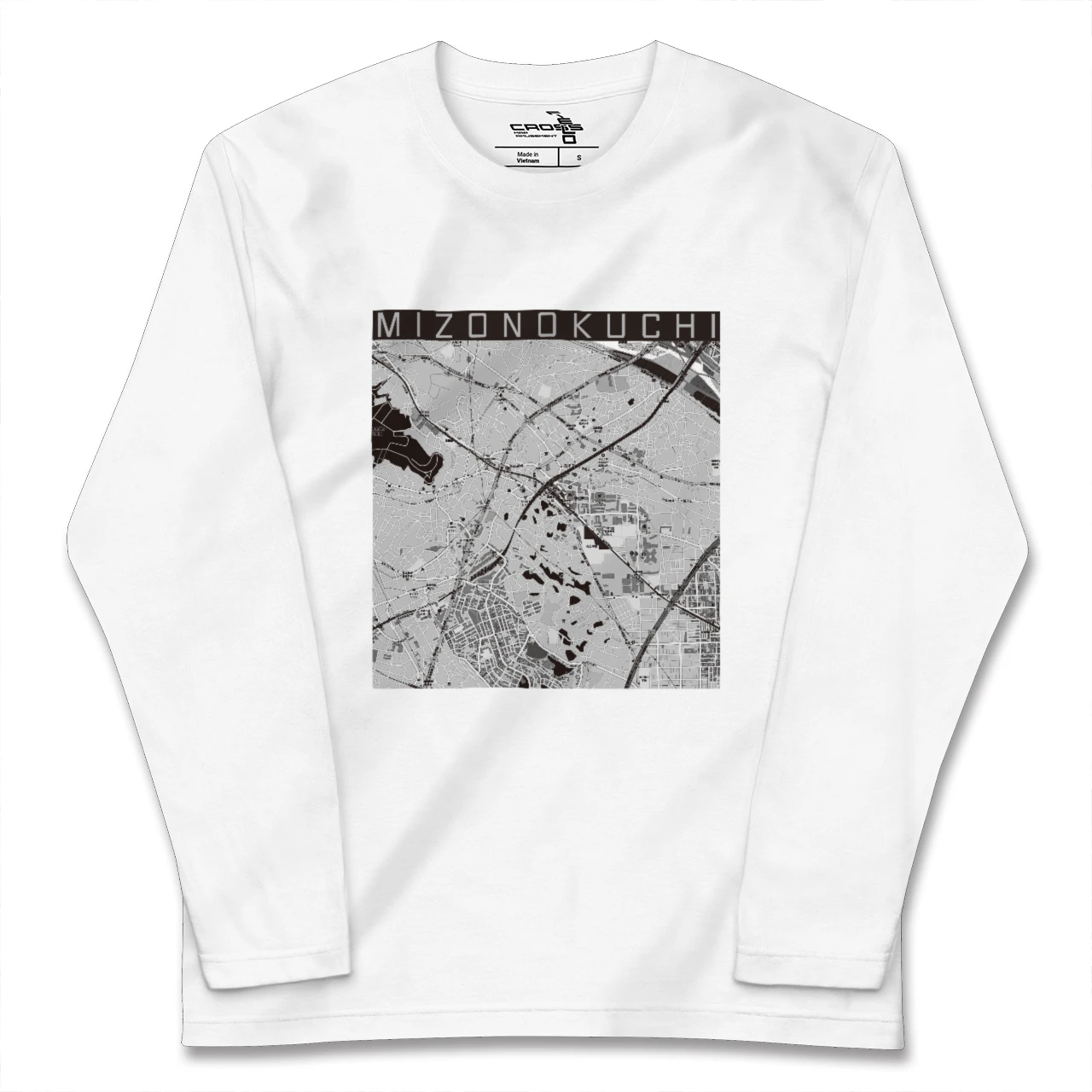【溝の口(神奈川県)】地図柄ロングスリーブTシャツ