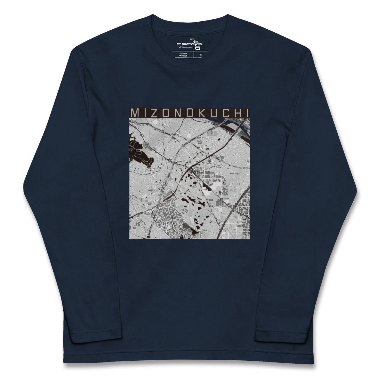 【溝の口(神奈川県)】地図柄ロングスリーブTシャツ