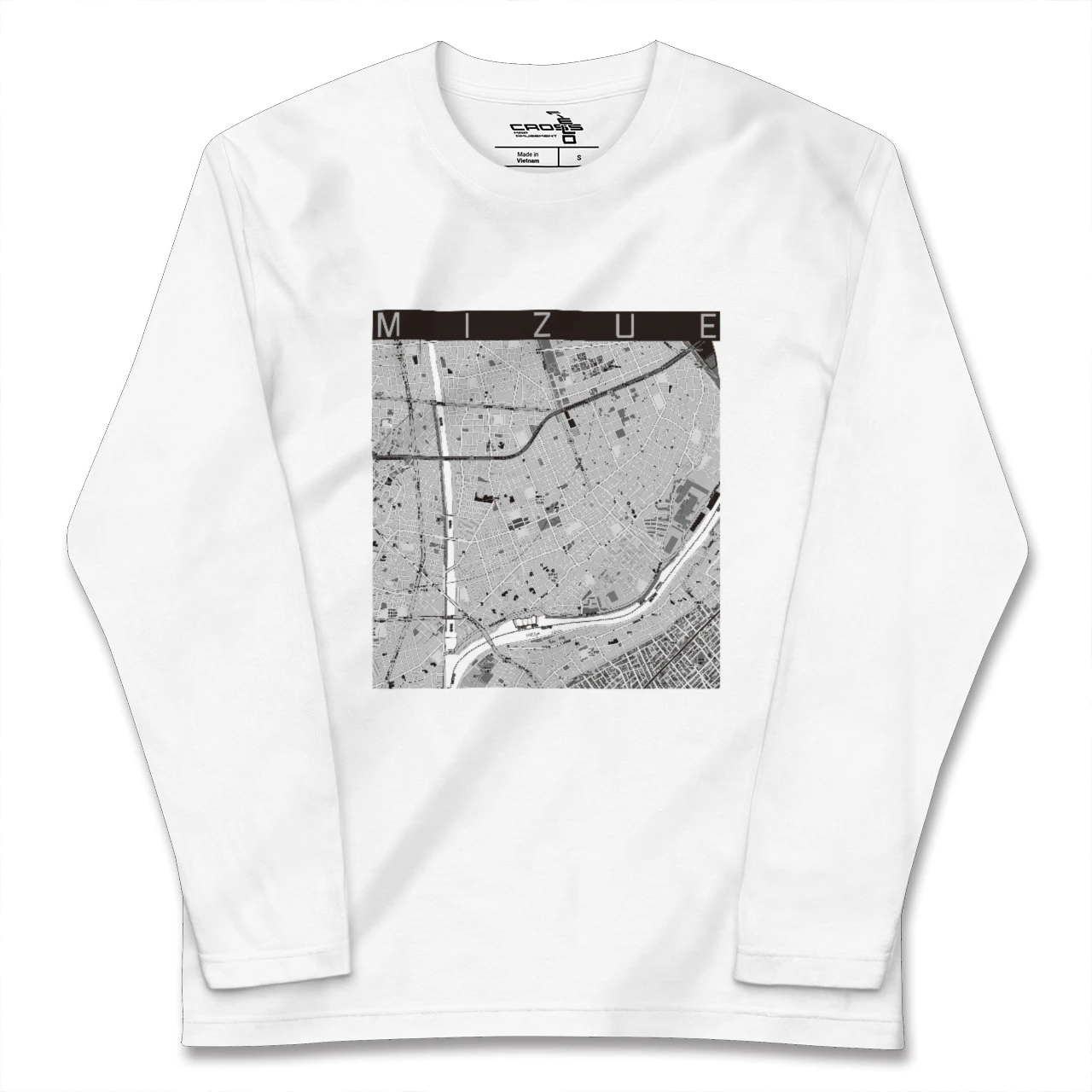 【瑞江(東京都)】地図柄ロングスリーブTシャツ