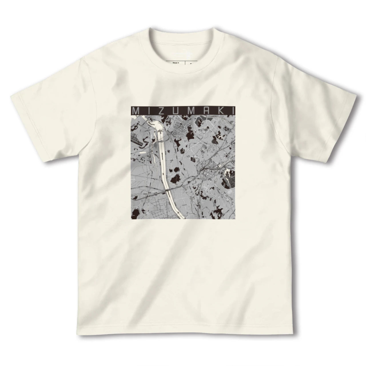 【水巻(福岡県)】地図柄ヘビーウェイトTシャツ