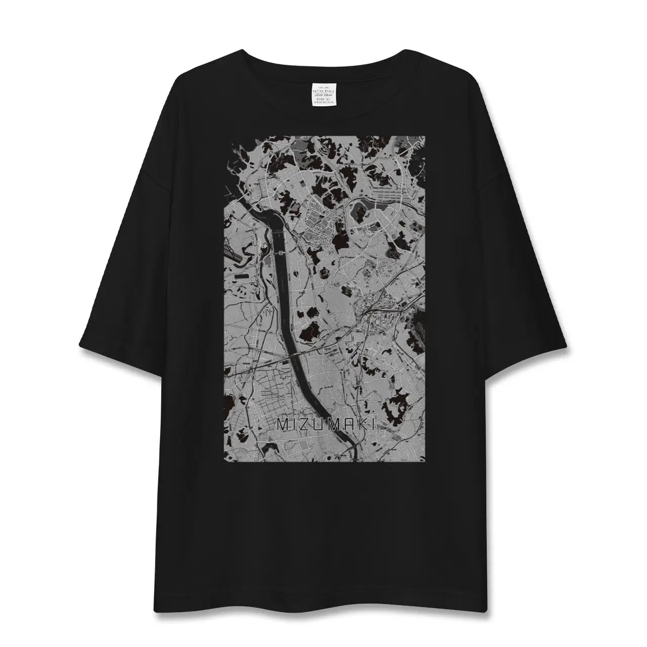 【水巻(福岡県)】地図柄ビッグシルエットTシャツ