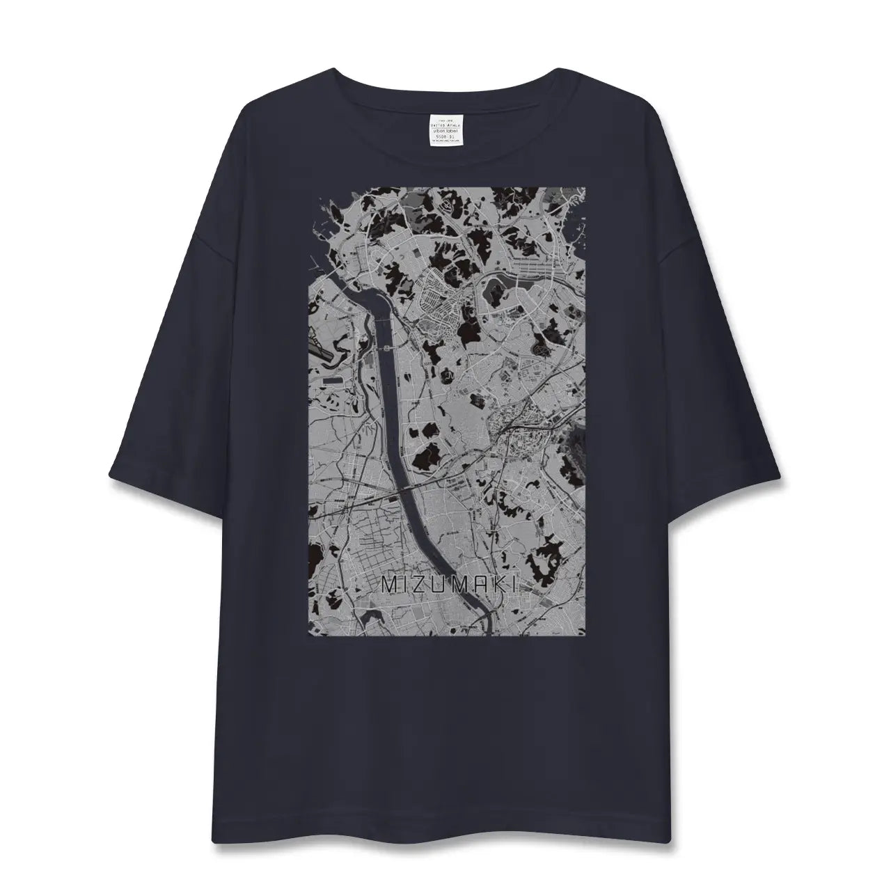 【水巻(福岡県)】地図柄ビッグシルエットTシャツ