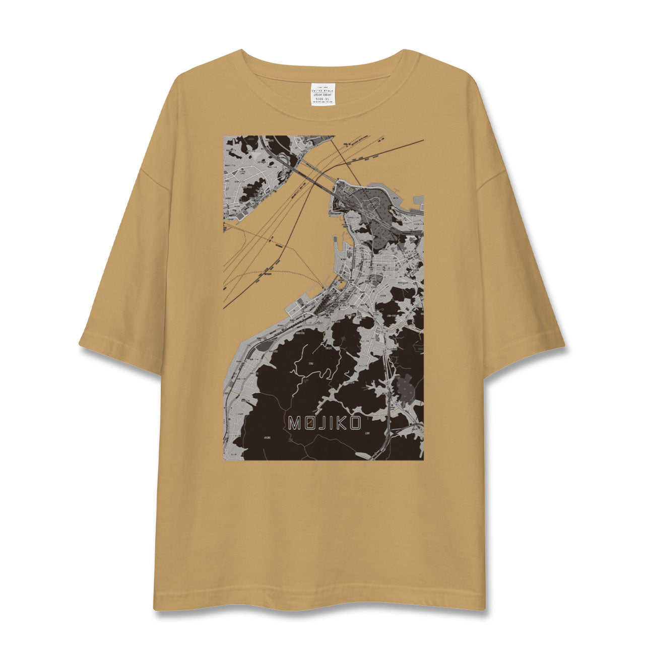 【門司港(福岡県)】地図柄ビッグシルエットTシャツ