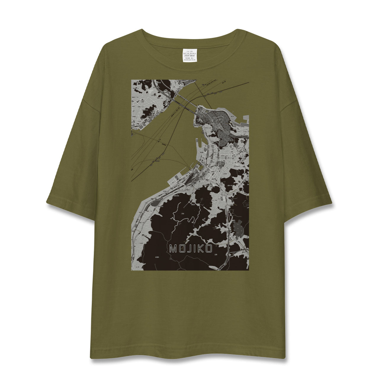 【門司港(福岡県)】地図柄ビッグシルエットTシャツ