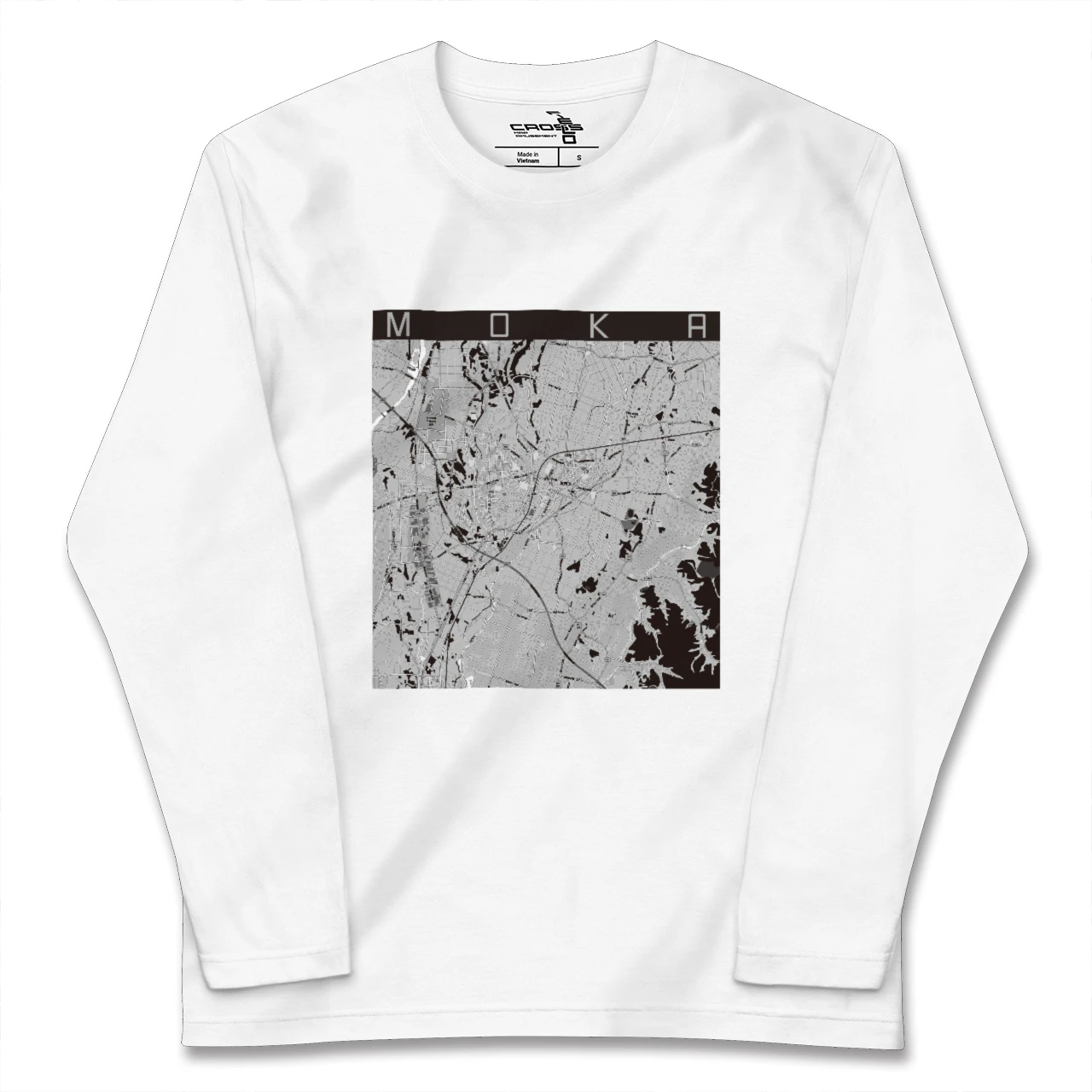 【真岡(栃木県)】地図柄ロングスリーブTシャツ