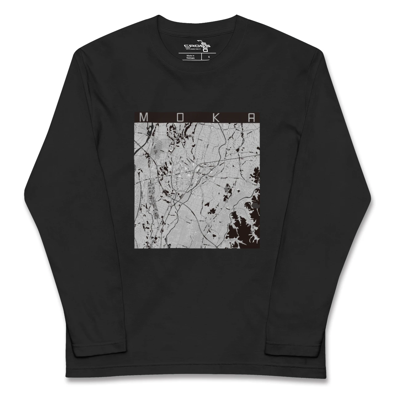 【真岡(栃木県)】地図柄ロングスリーブTシャツ