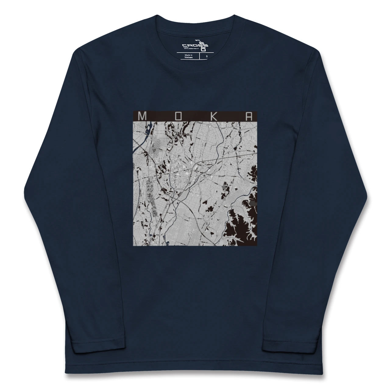 【真岡(栃木県)】地図柄ロングスリーブTシャツ