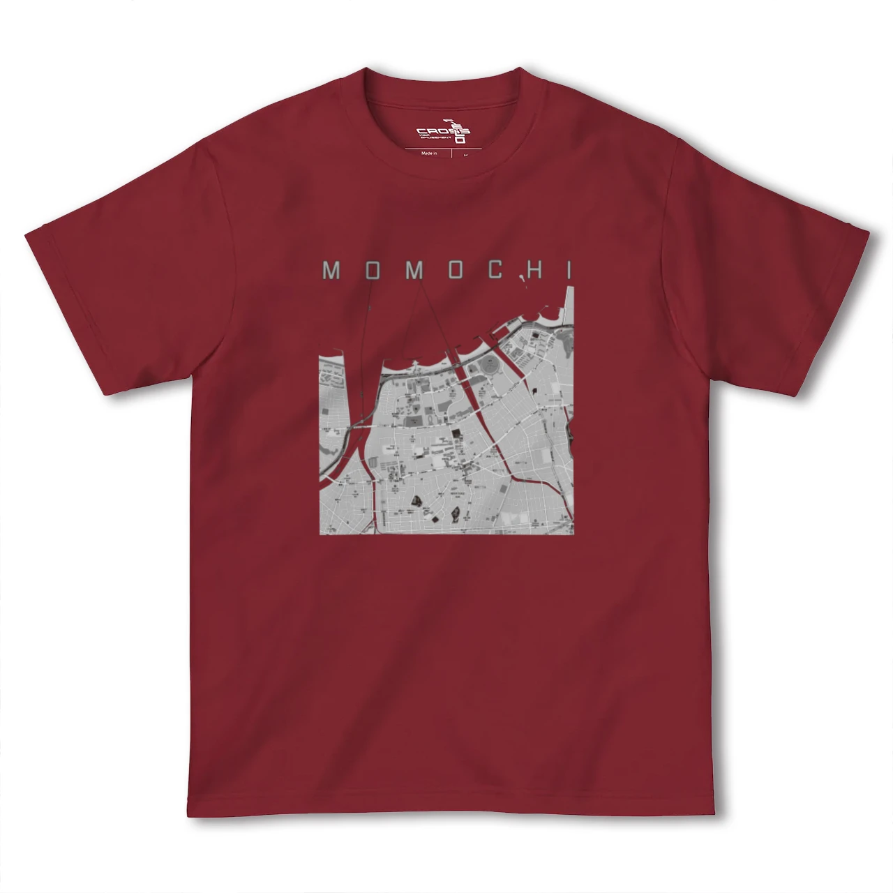 【百道(福岡県)】地図柄ヘビーウェイトTシャツ