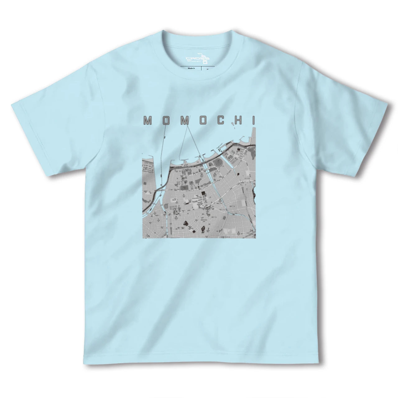 【百道(福岡県)】地図柄ヘビーウェイトTシャツ