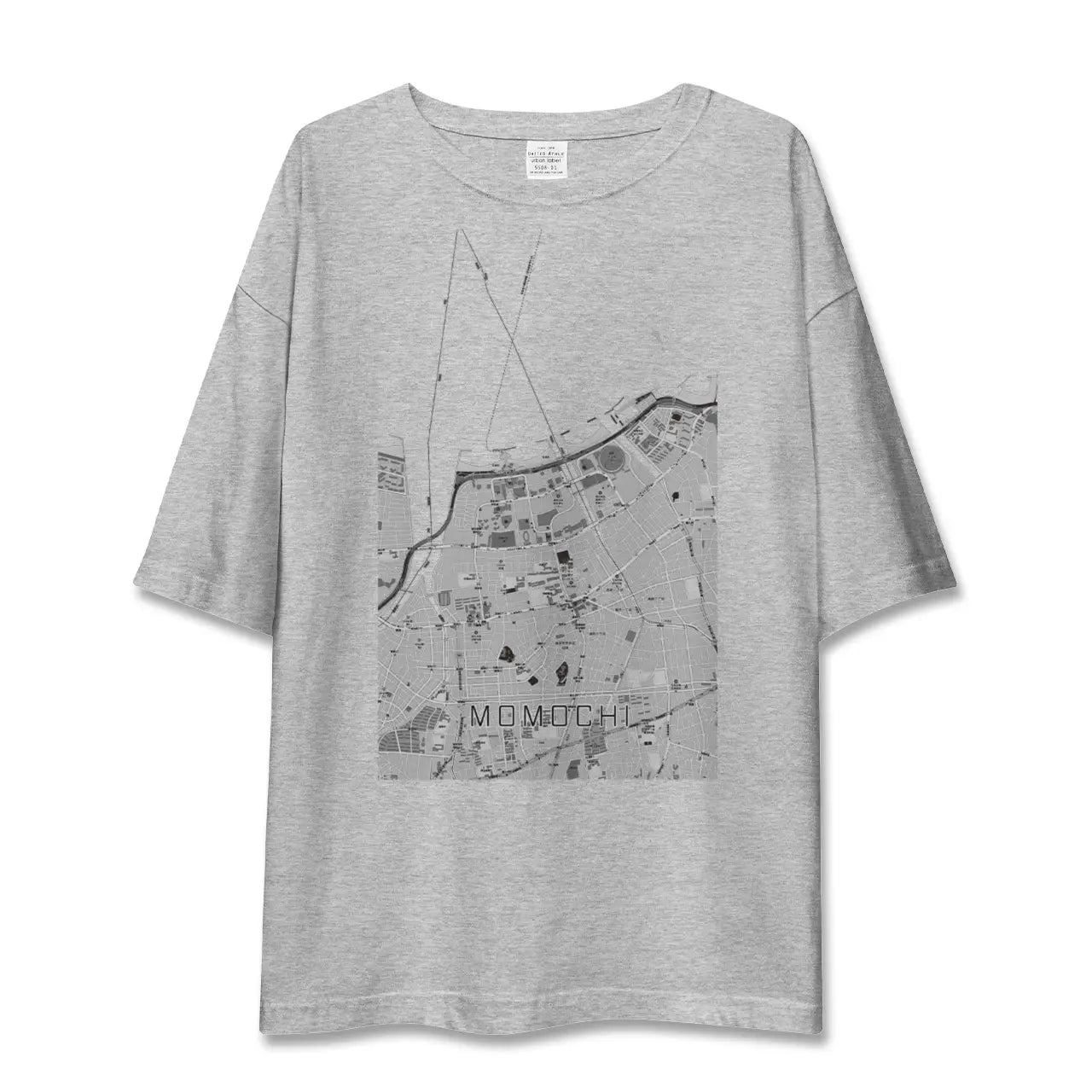 【百道(福岡県)】地図柄ビッグシルエットTシャツ