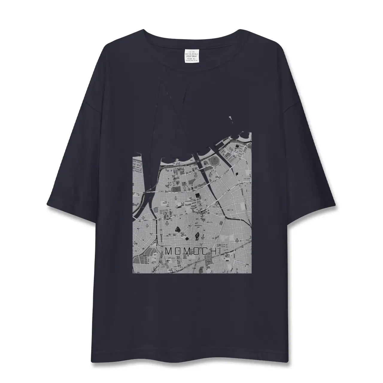 【百道(福岡県)】地図柄ビッグシルエットTシャツ