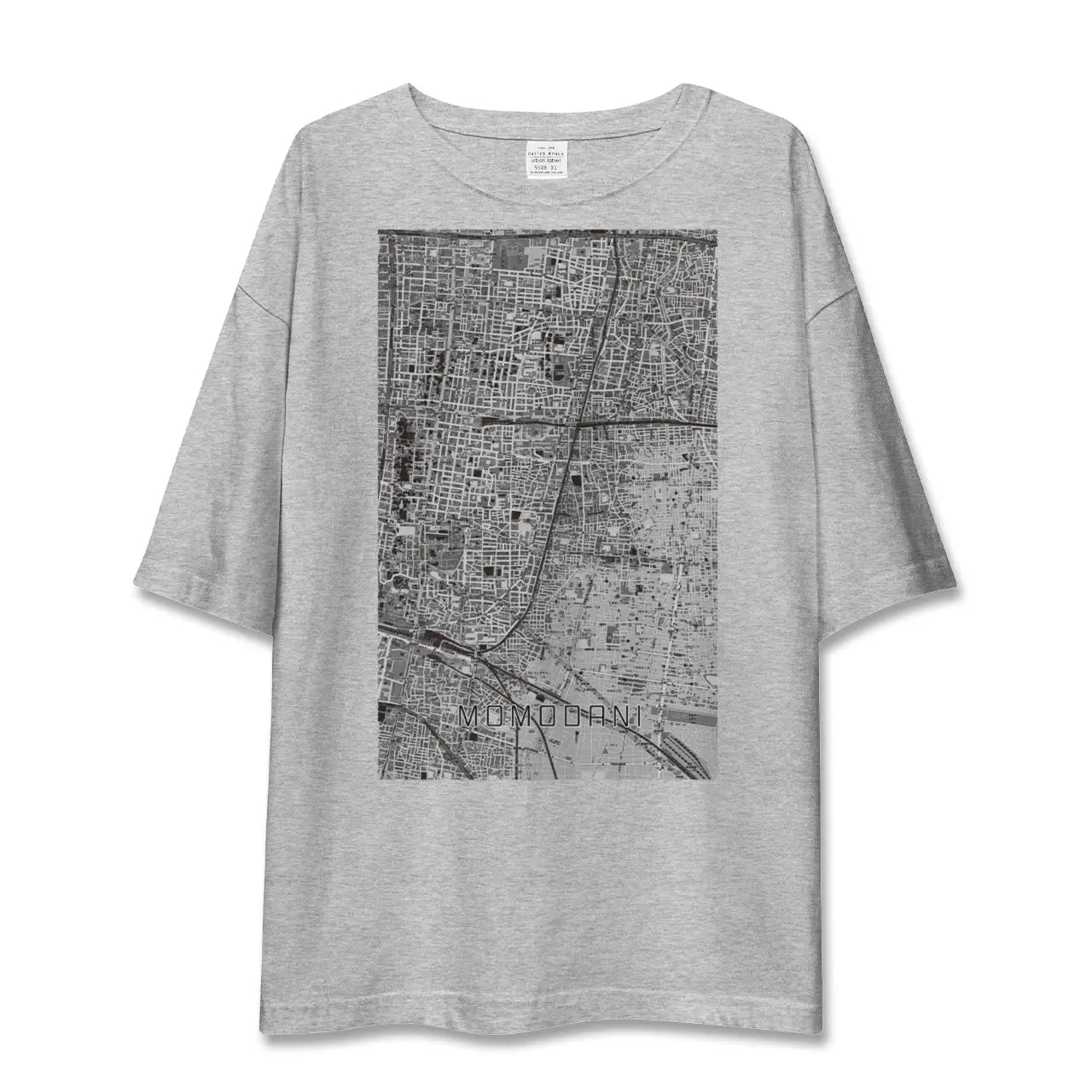 【桃谷(大阪府)】地図柄ビッグシルエットTシャツ