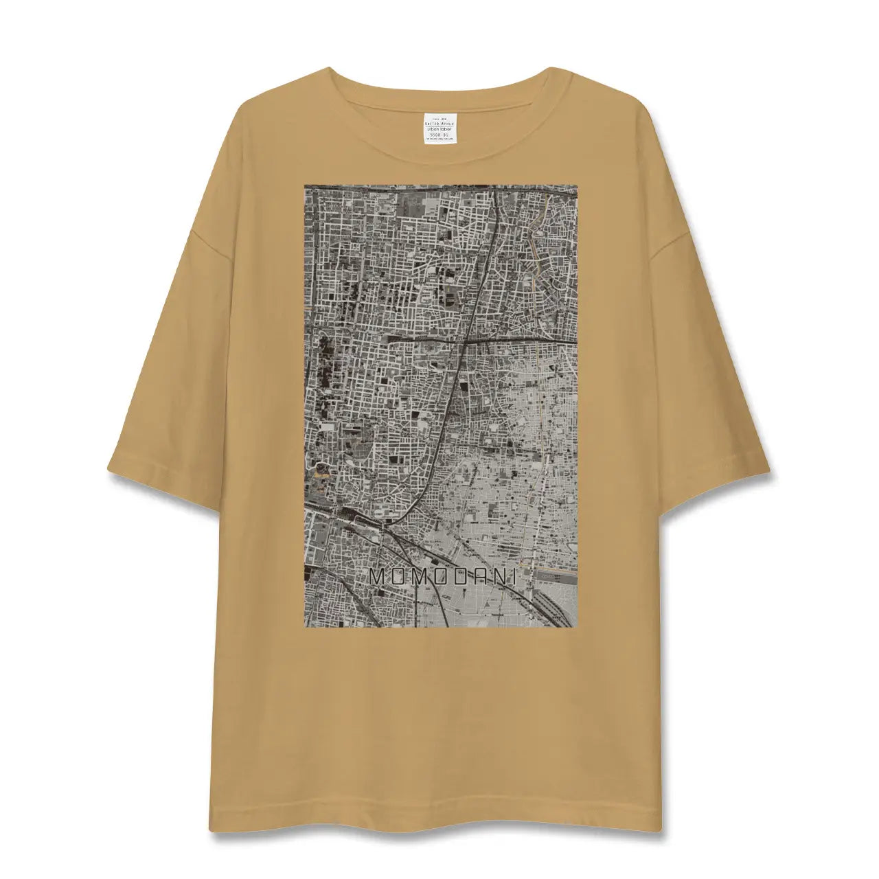 【桃谷(大阪府)】地図柄ビッグシルエットTシャツ