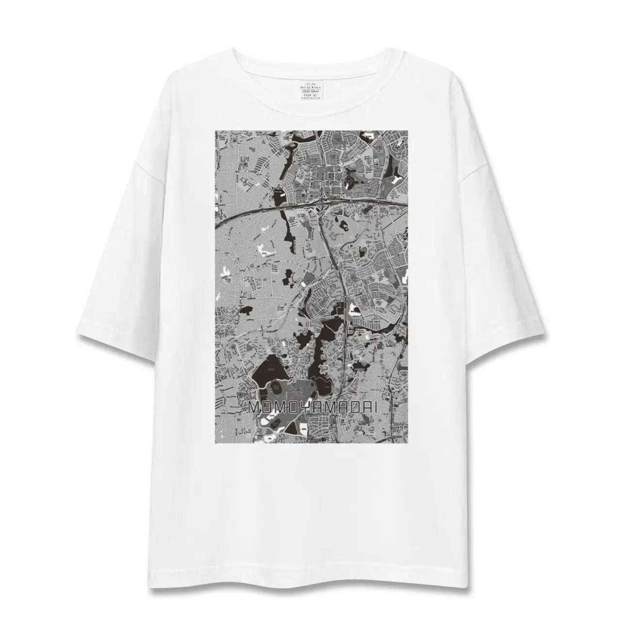 【桃山台(大阪府)】地図柄ビッグシルエットTシャツ