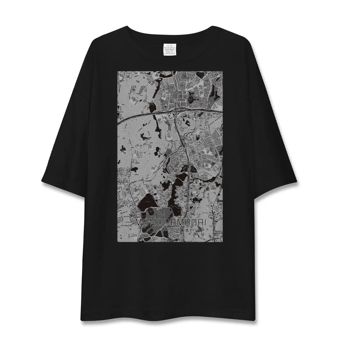 【桃山台(大阪府)】地図柄ビッグシルエットTシャツ