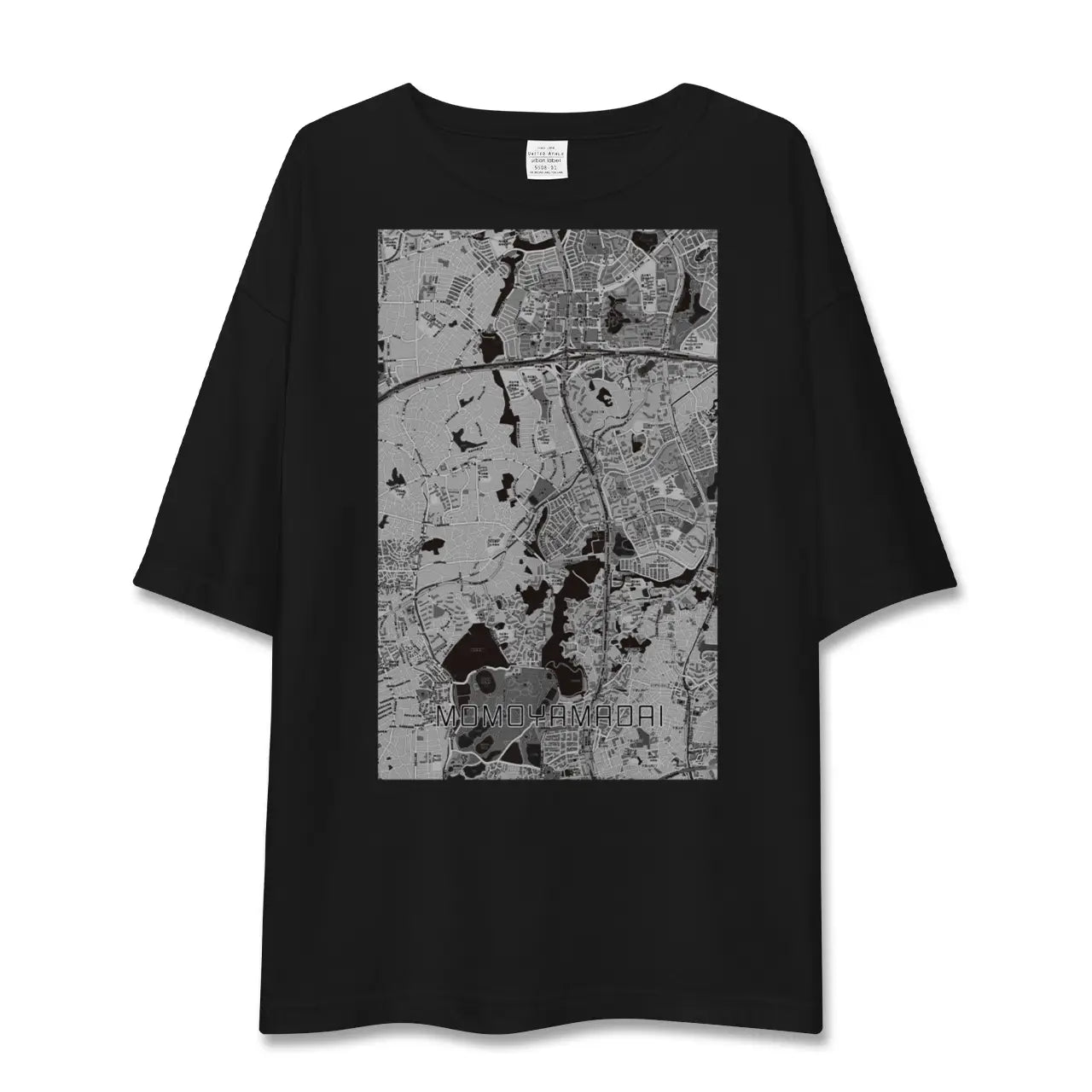 【桃山台(大阪府)】地図柄ビッグシルエットTシャツ