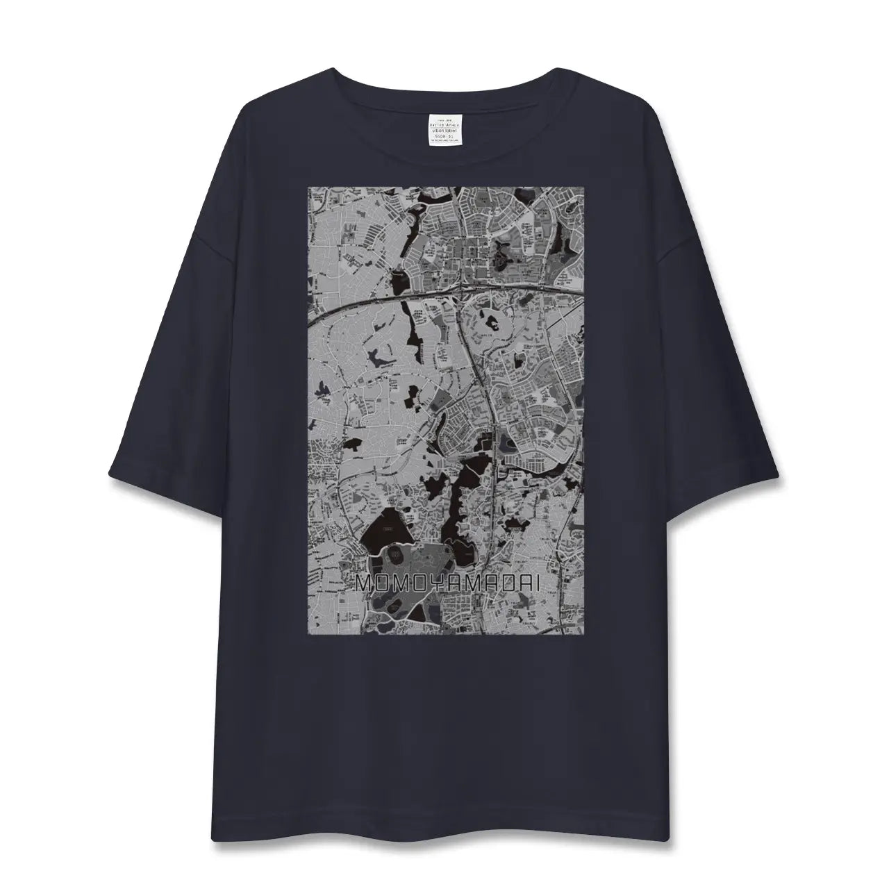 【桃山台(大阪府)】地図柄ビッグシルエットTシャツ