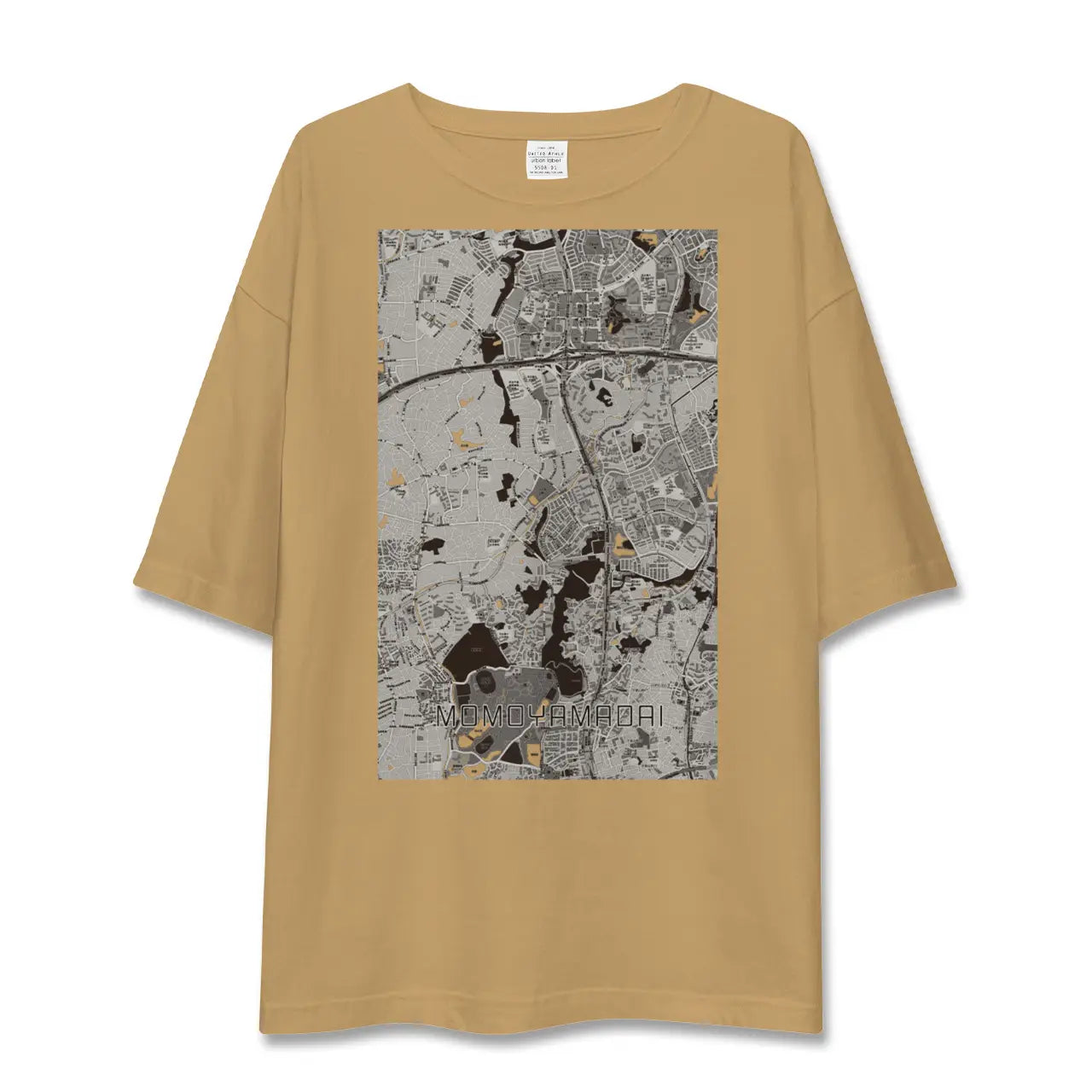 【桃山台(大阪府)】地図柄ビッグシルエットTシャツ