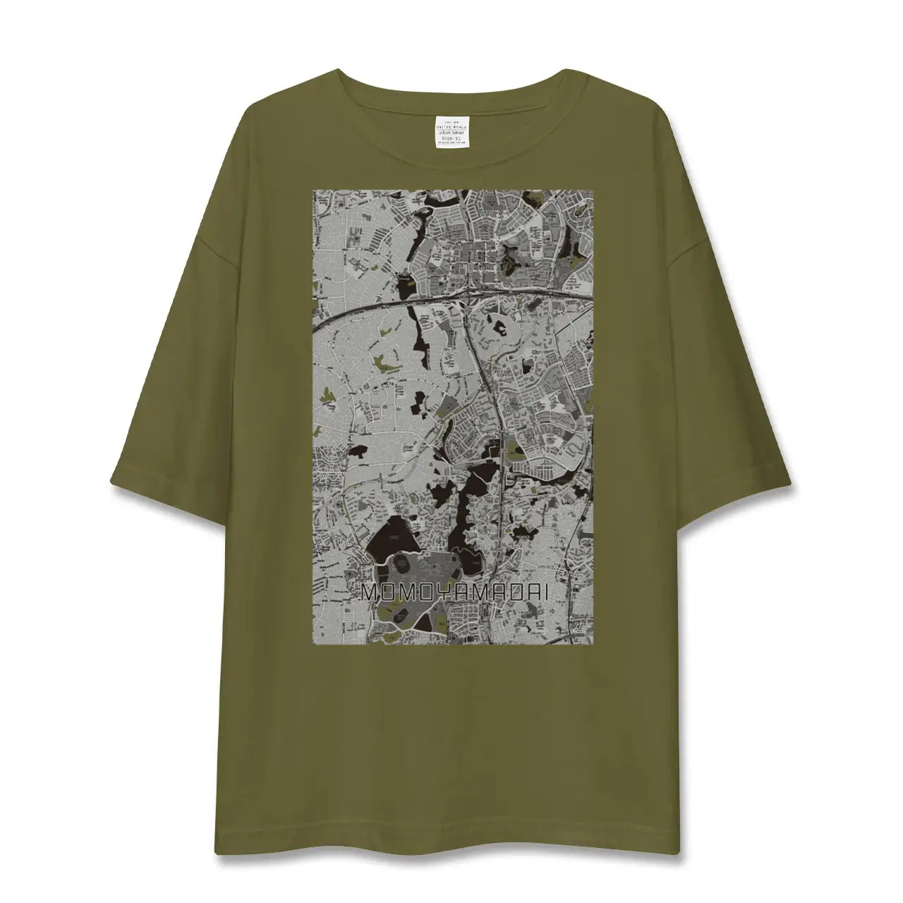 【桃山台(大阪府)】地図柄ビッグシルエットTシャツ