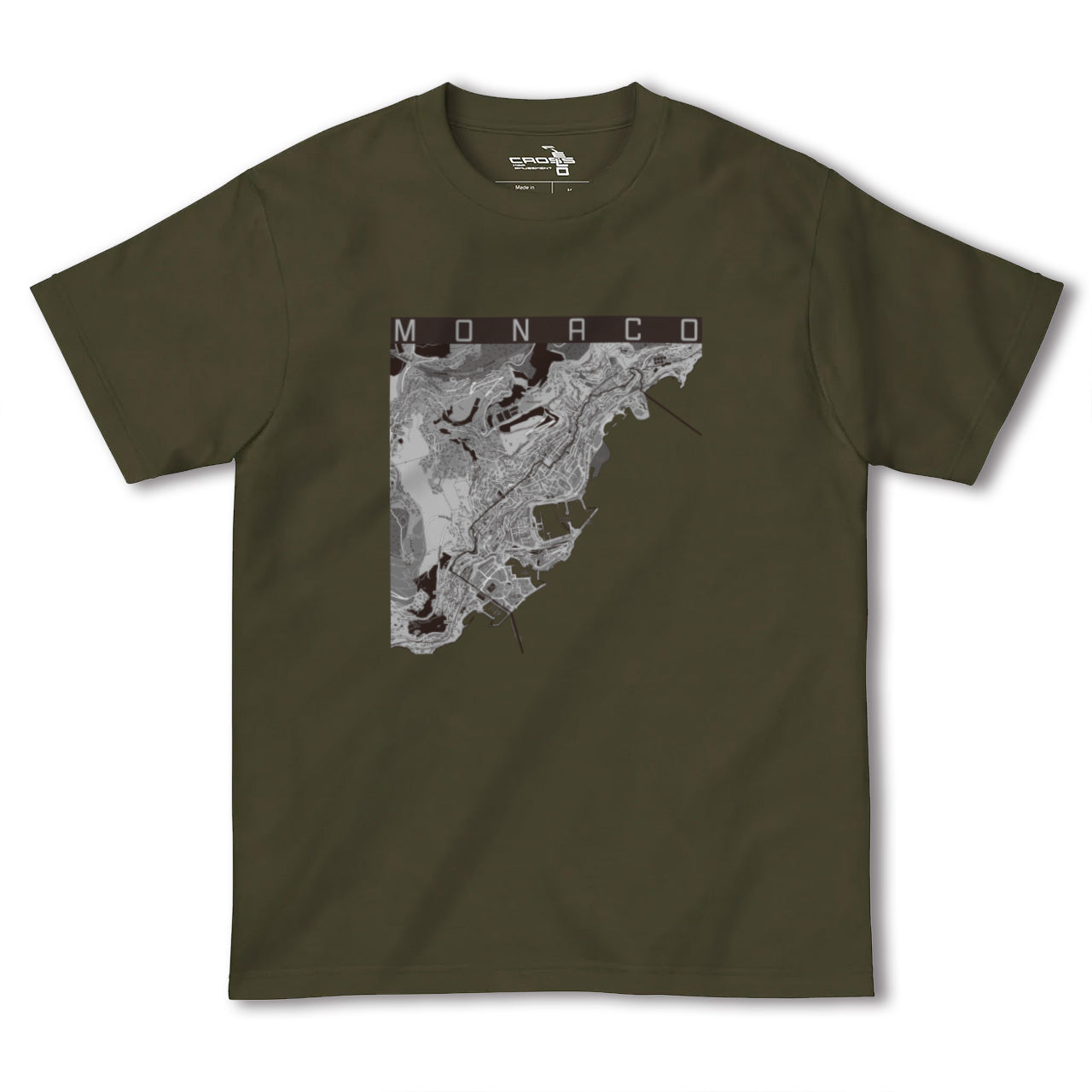 【モナコ】地図柄ヘビーウェイトTシャツ