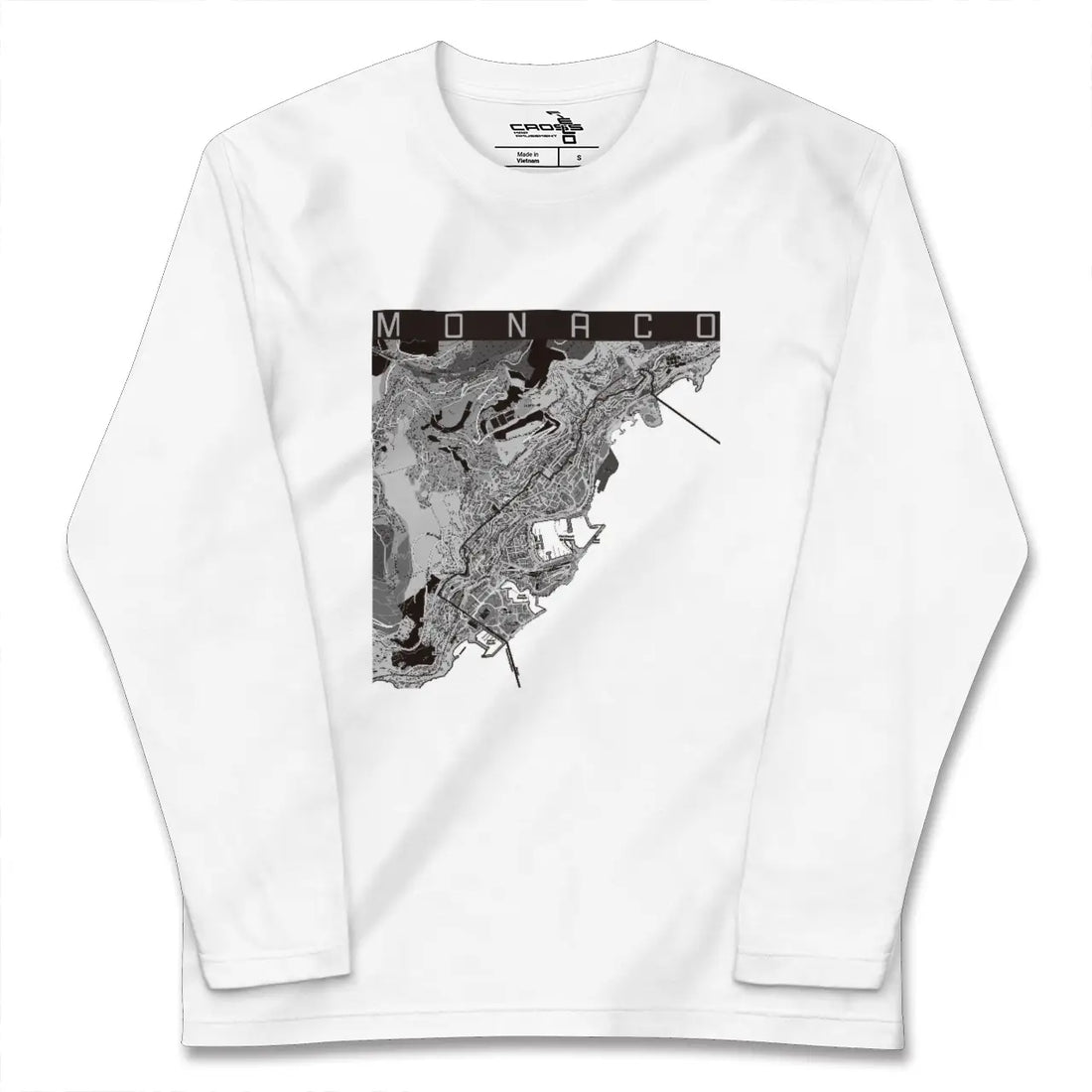 【モナコ】地図柄ロングスリーブTシャツ
