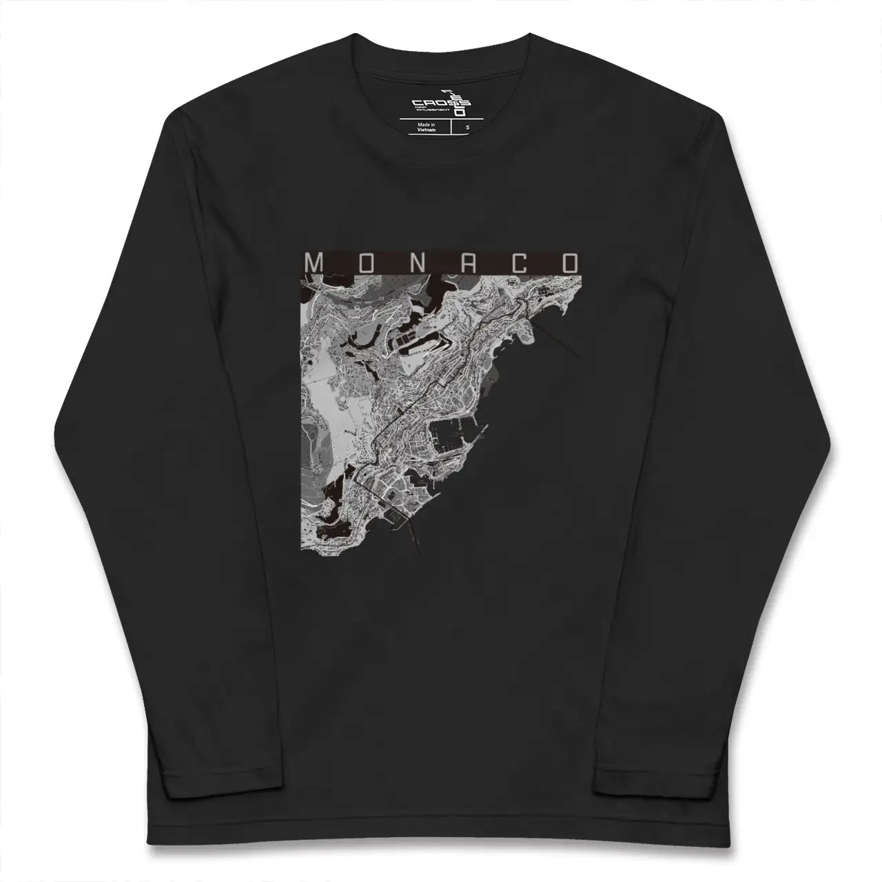 【モナコ】地図柄ロングスリーブTシャツ