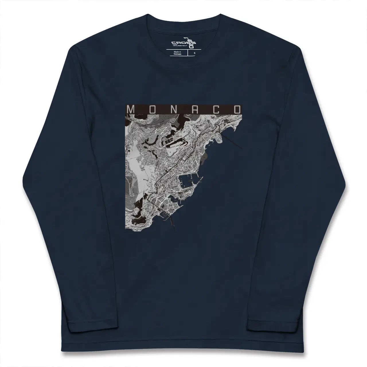 【モナコ】地図柄ロングスリーブTシャツ