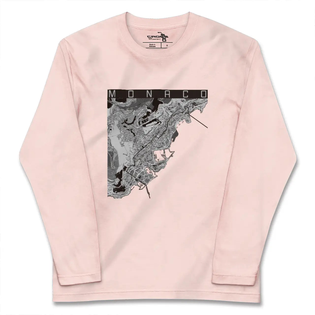 【モナコ】地図柄ロングスリーブTシャツ