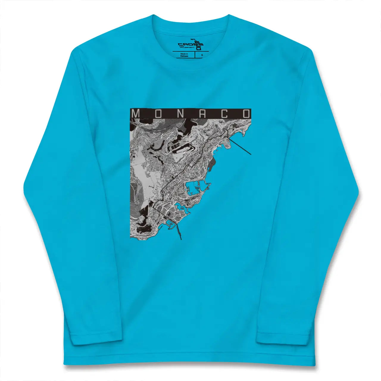 【モナコ】地図柄ロングスリーブTシャツ
