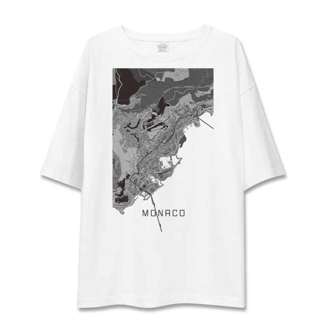 【モナコ】地図柄ビッグシルエットTシャツ