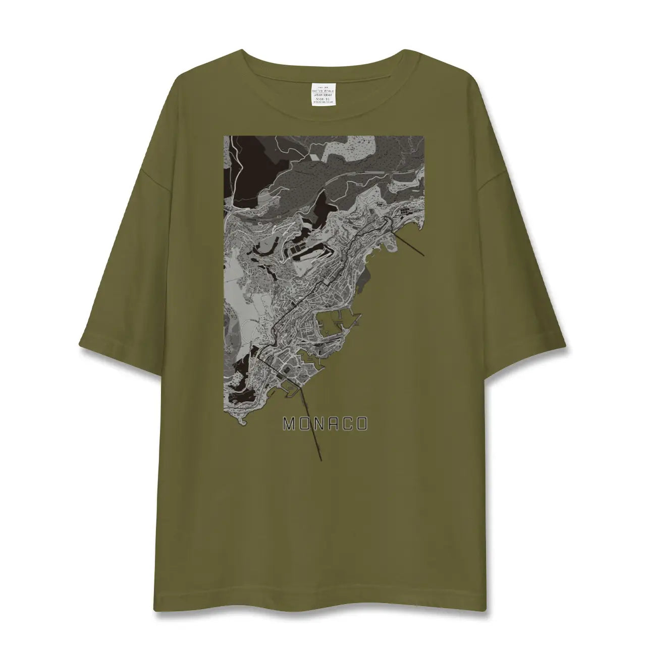 【モナコ】地図柄ビッグシルエットTシャツ