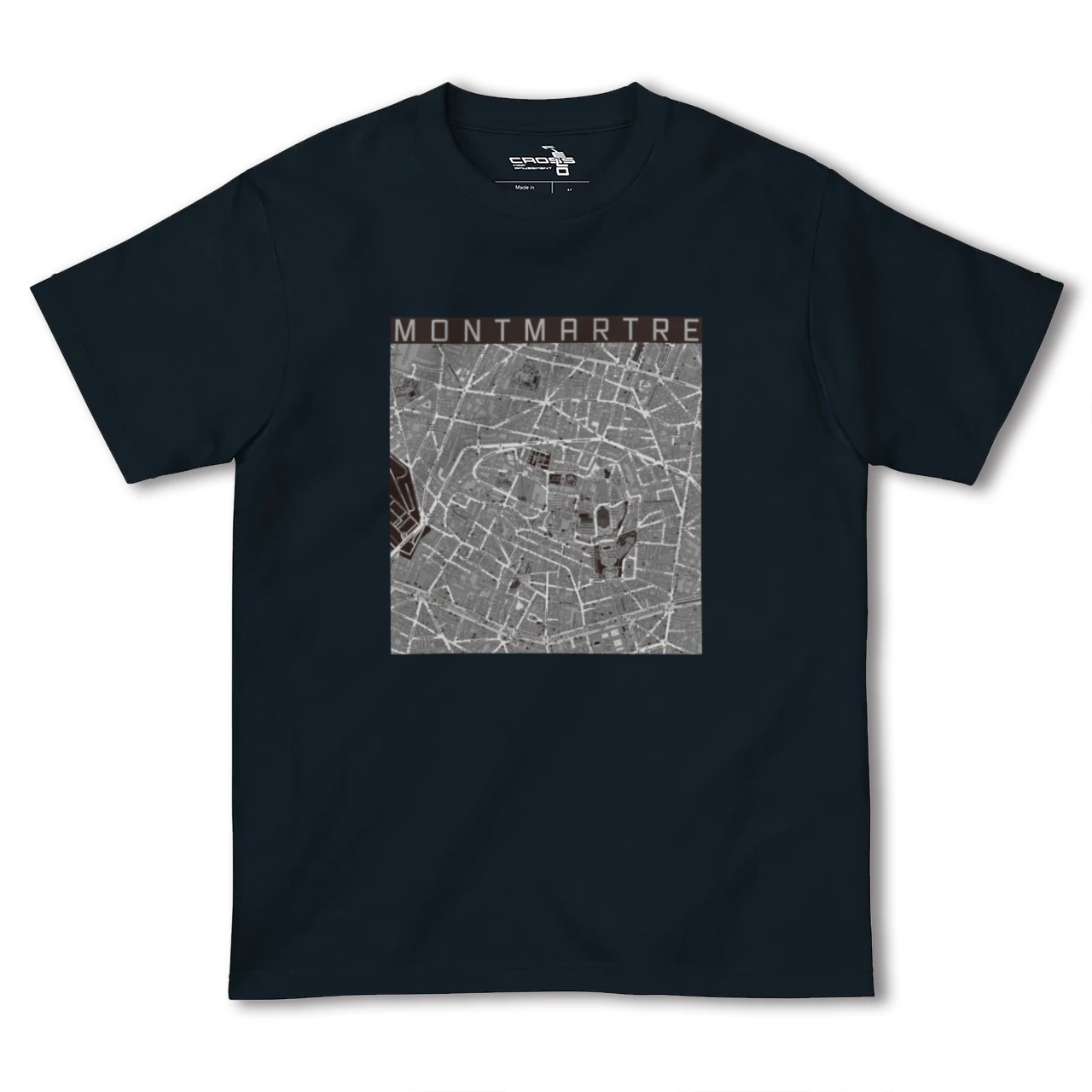【モンマルトル(フランス)】地図柄ヘビーウェイトTシャツ