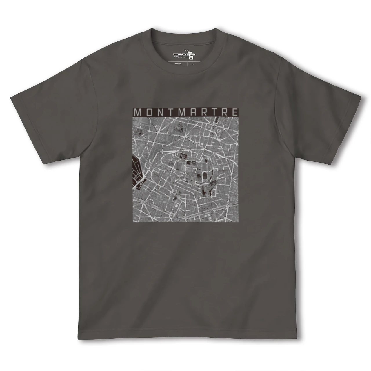 【モンマルトル(フランス)】地図柄ヘビーウェイトTシャツ