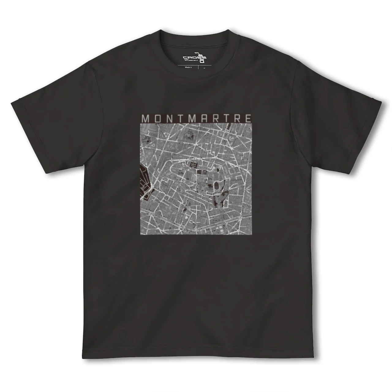 【モンマルトル(フランス)】地図柄ヘビーウェイトTシャツ