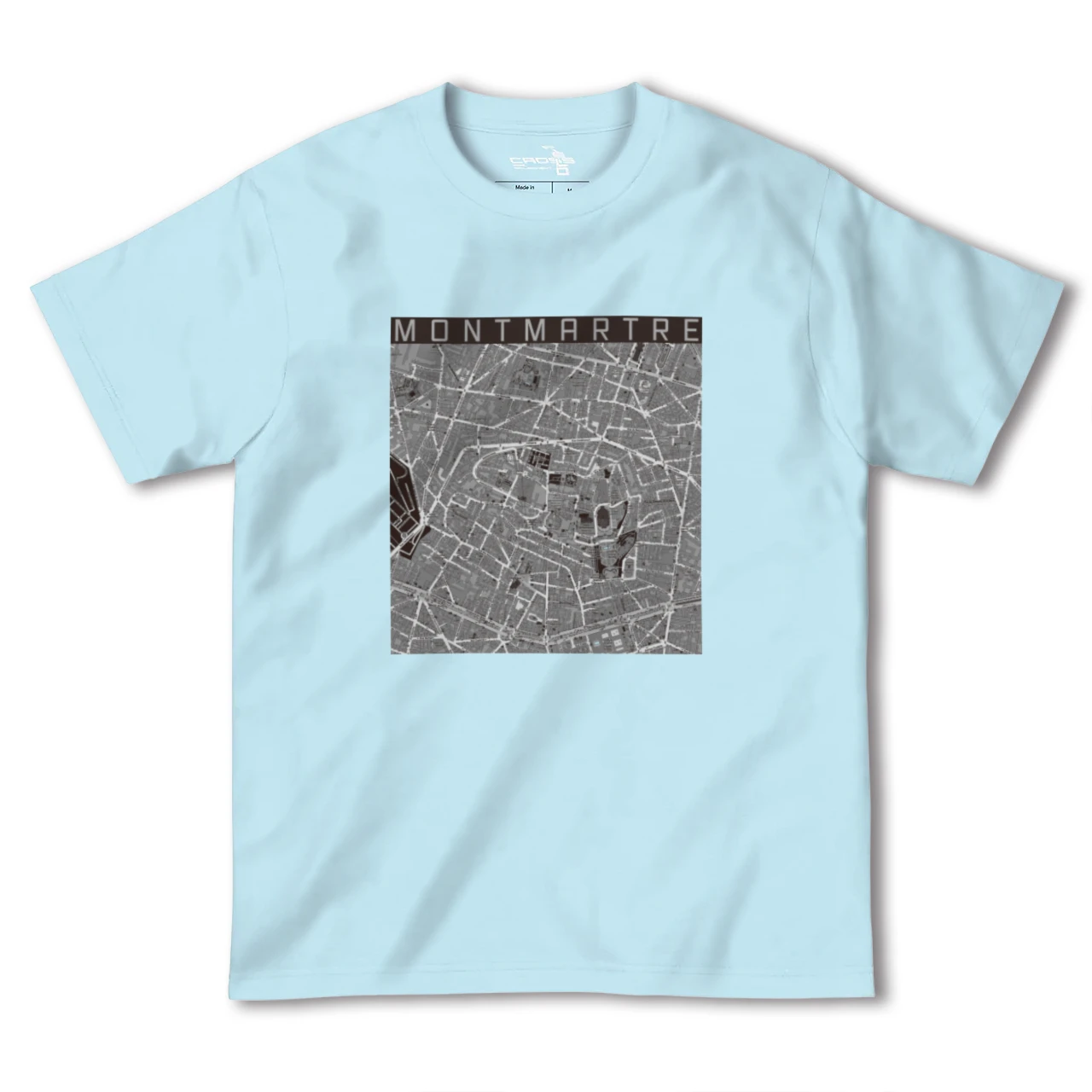【モンマルトル(フランス)】地図柄ヘビーウェイトTシャツ
