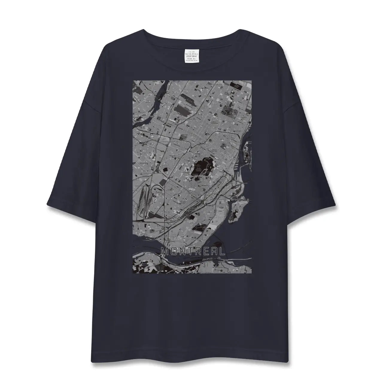 【モントリオール(カナダ)】地図柄ビッグシルエットTシャツ