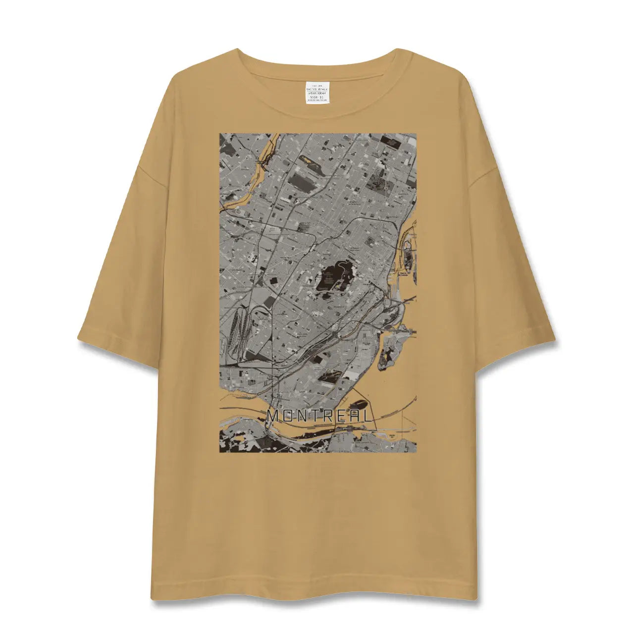 【モントリオール(カナダ)】地図柄ビッグシルエットTシャツ