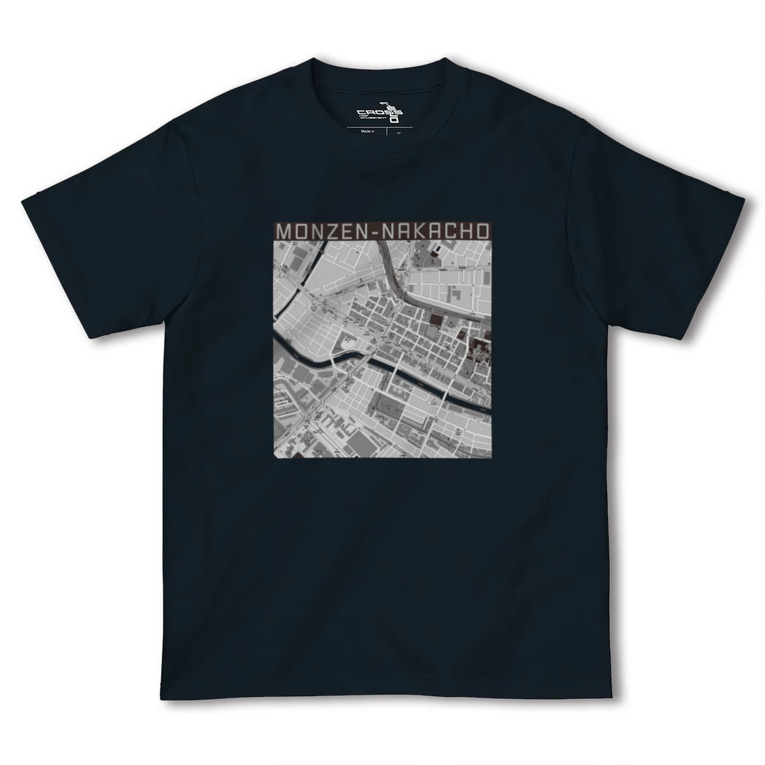【門前仲町(東京都)】地図柄ヘビーウェイトTシャツ