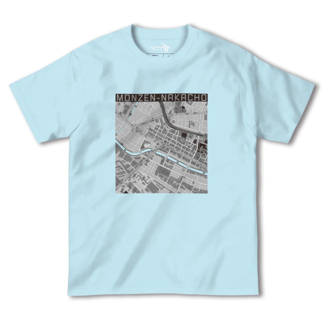 【門前仲町(東京都)】地図柄ヘビーウェイトTシャツ