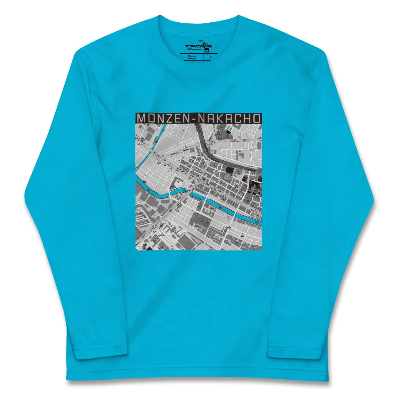 【門前仲町(東京都)】地図柄ロングスリーブTシャツ