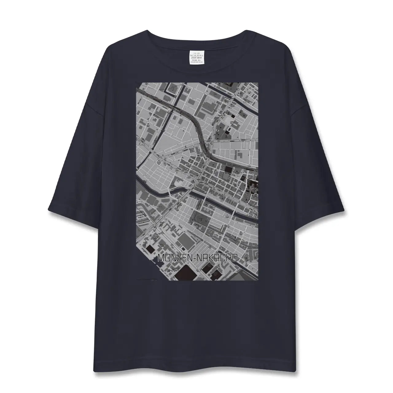 【門前仲町(東京都)】地図柄ビッグシルエットTシャツ