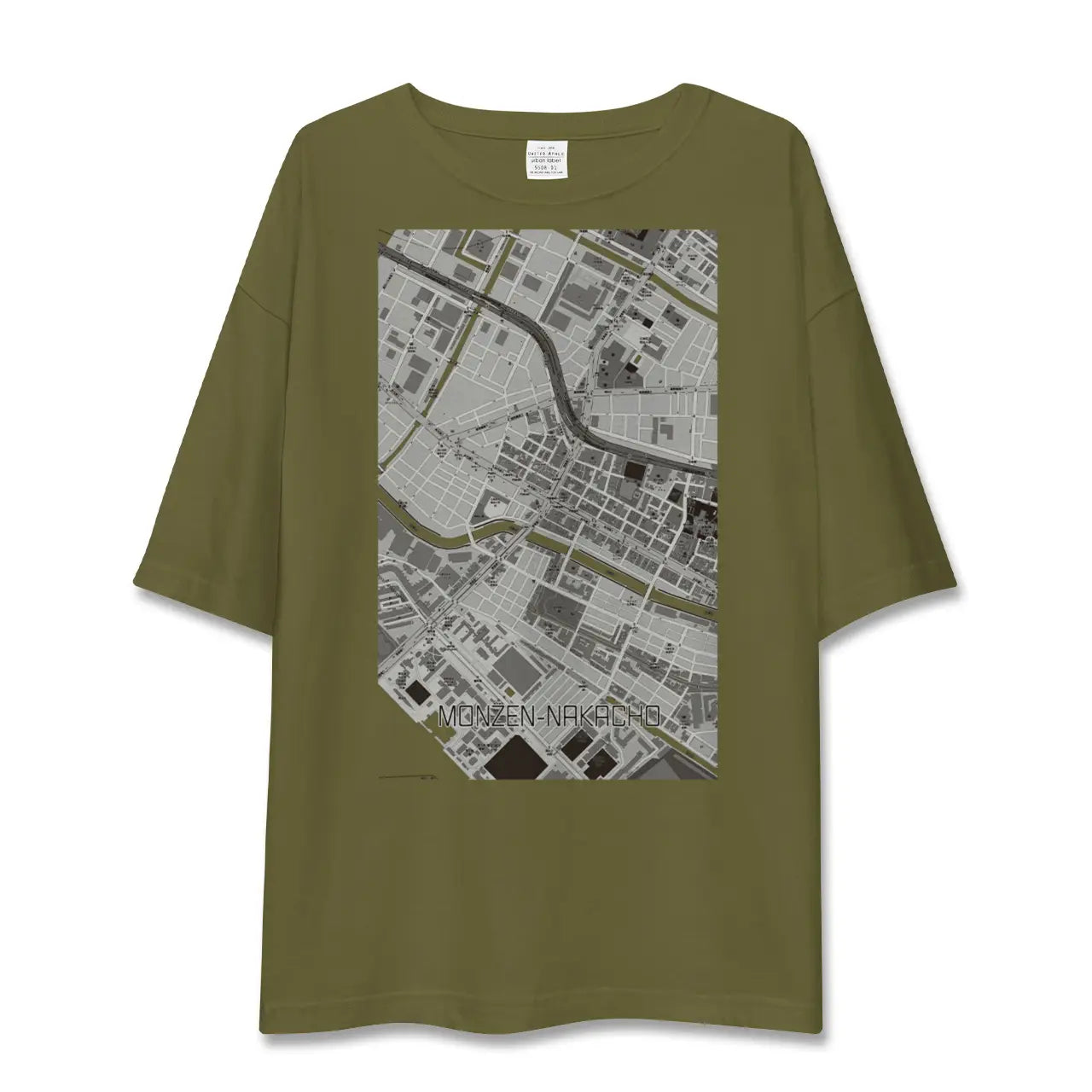 【門前仲町(東京都)】地図柄ビッグシルエットTシャツ
