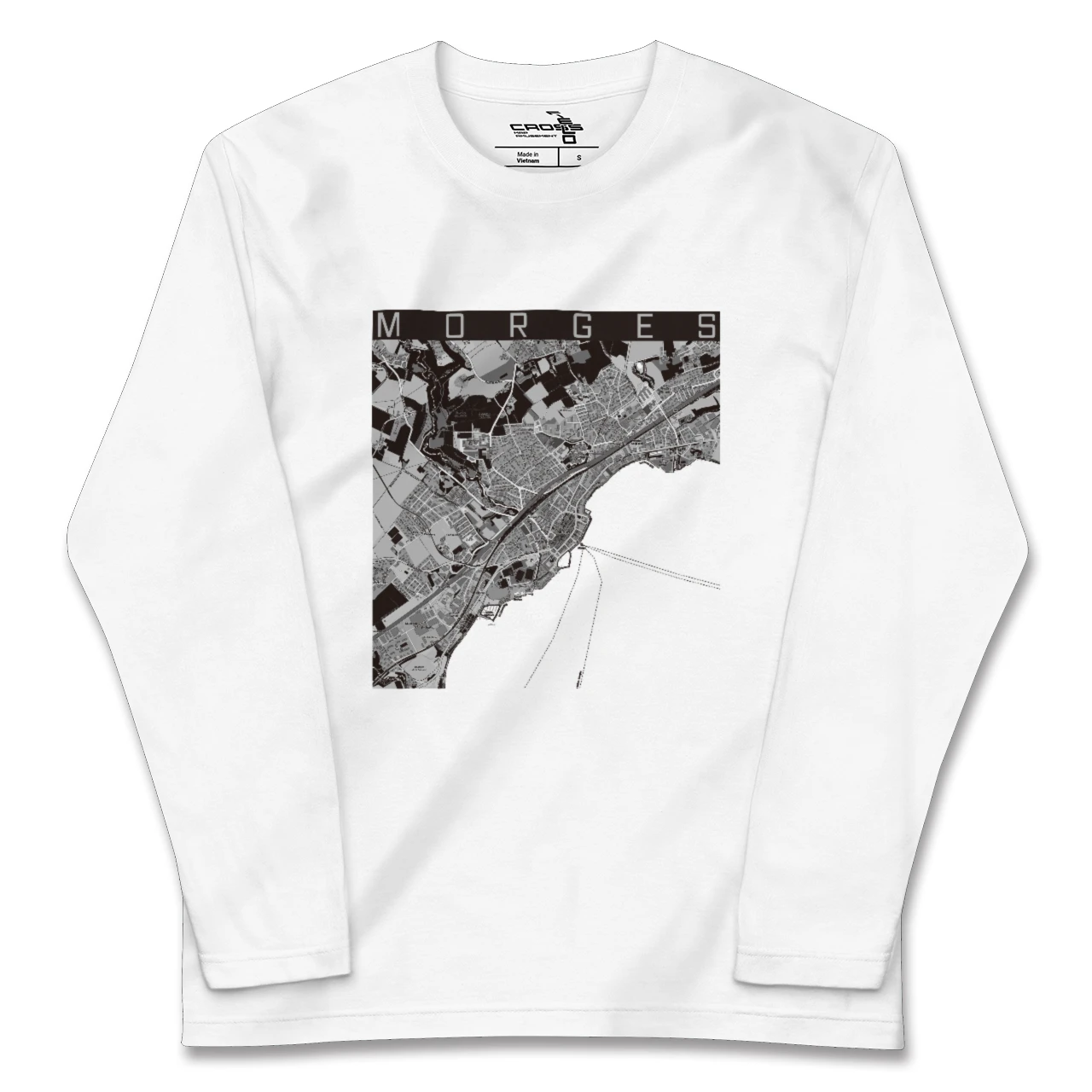 【モルジュ(スイス)】地図柄ロングスリーブTシャツ