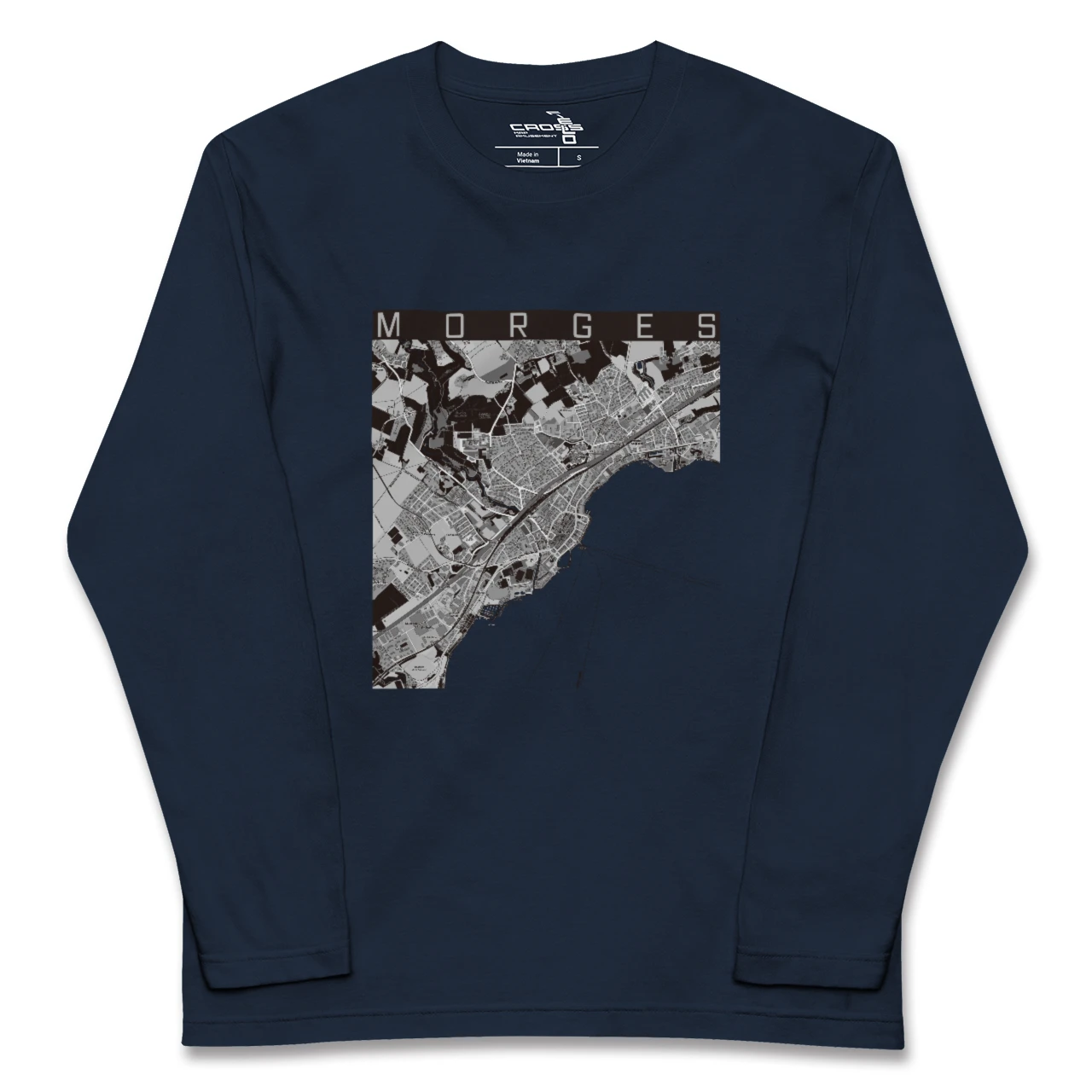 【モルジュ(スイス)】地図柄ロングスリーブTシャツ