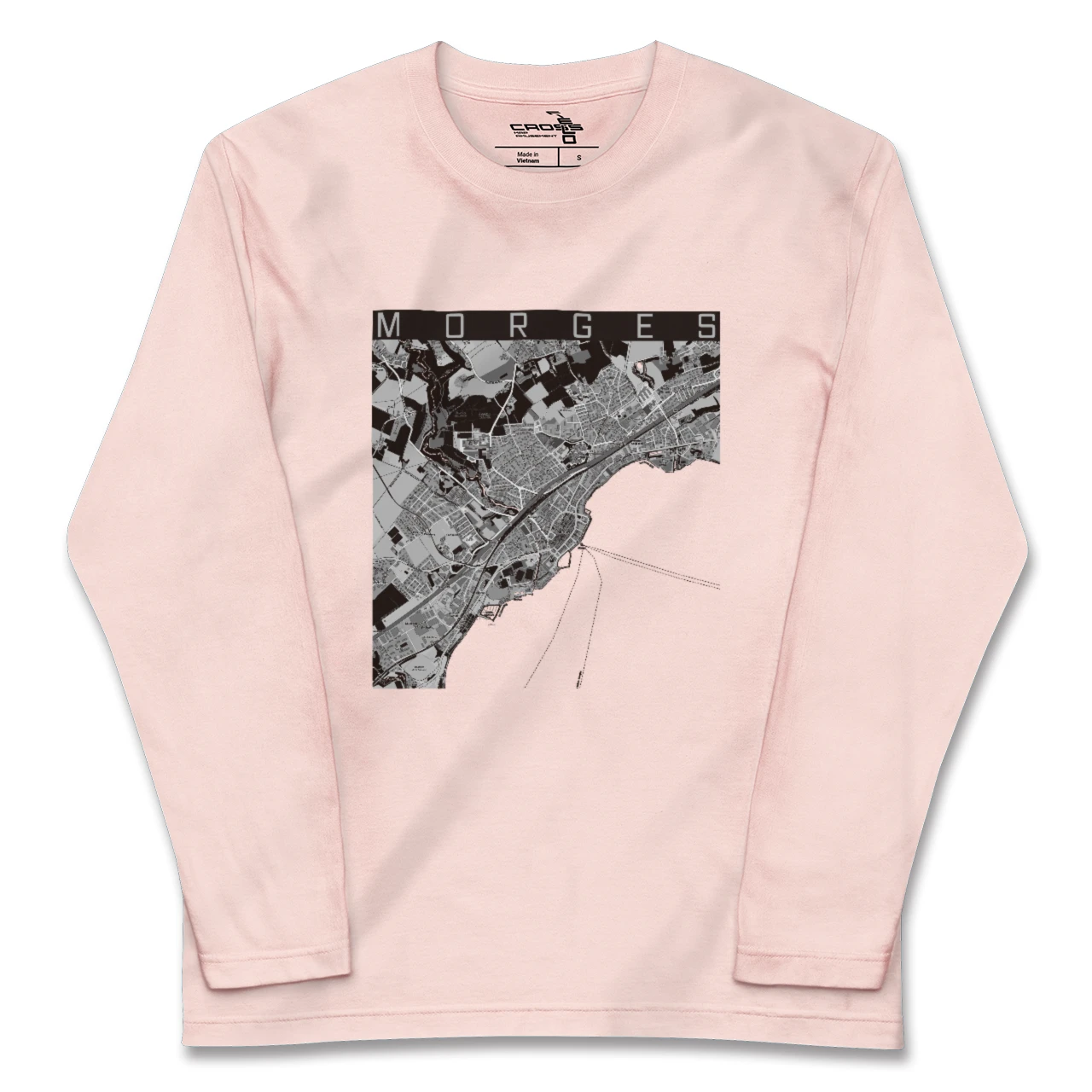 【モルジュ(スイス)】地図柄ロングスリーブTシャツ