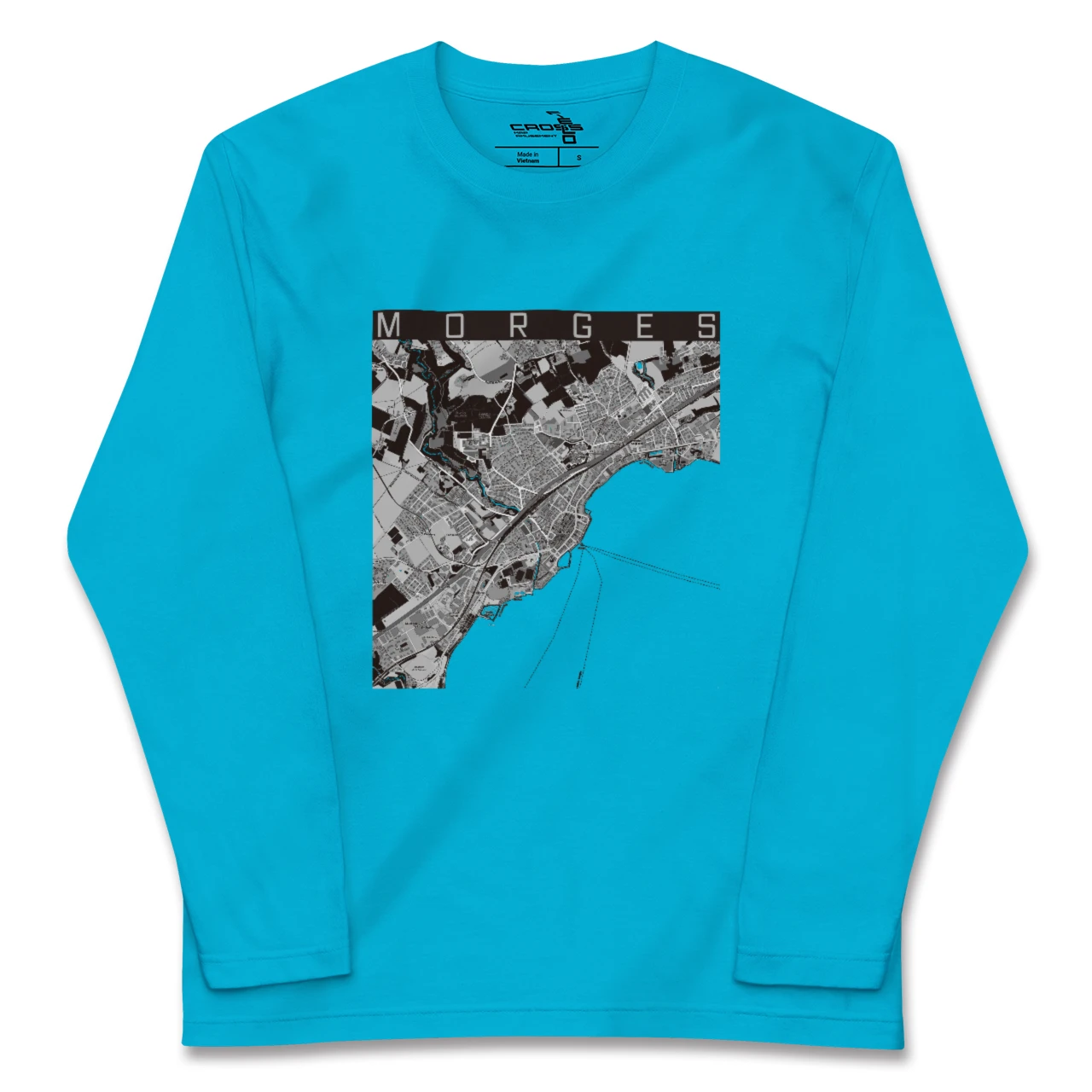 【モルジュ(スイス)】地図柄ロングスリーブTシャツ