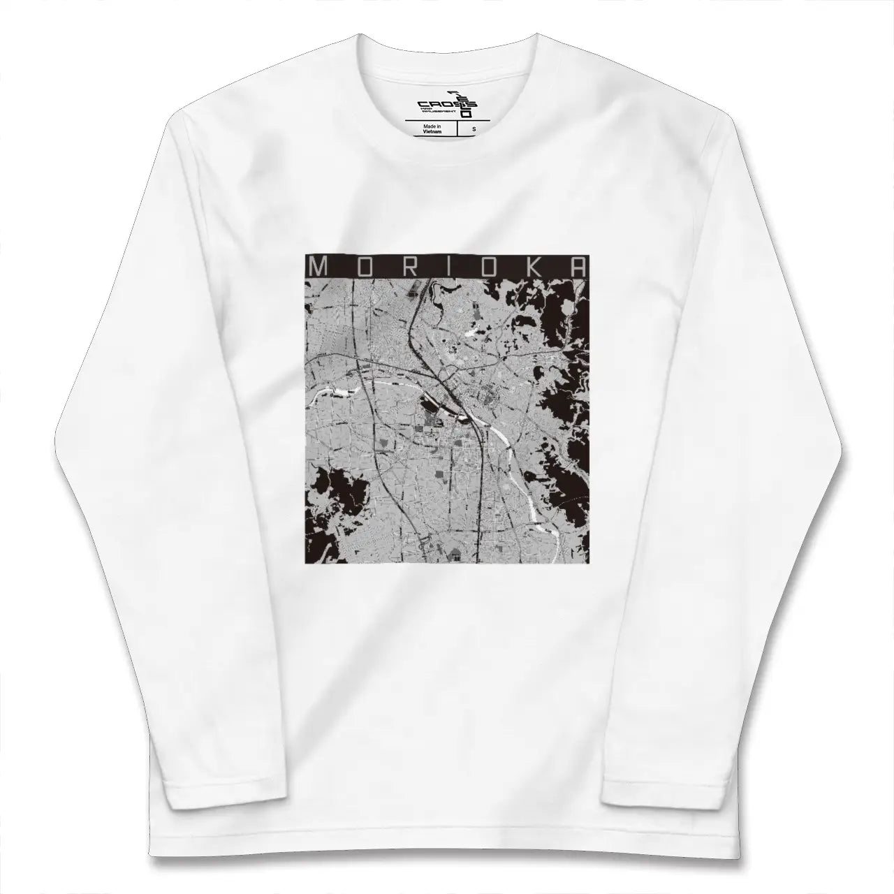 【盛岡(岩手県)】地図柄ロングスリーブTシャツ