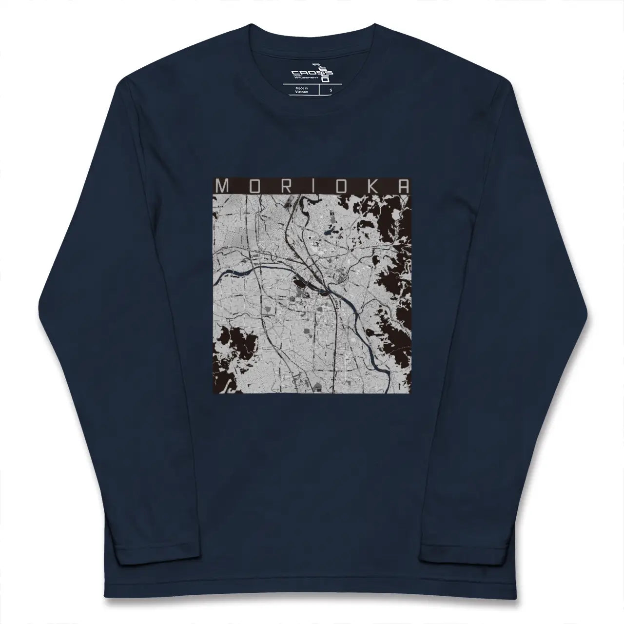 【盛岡(岩手県)】地図柄ロングスリーブTシャツ