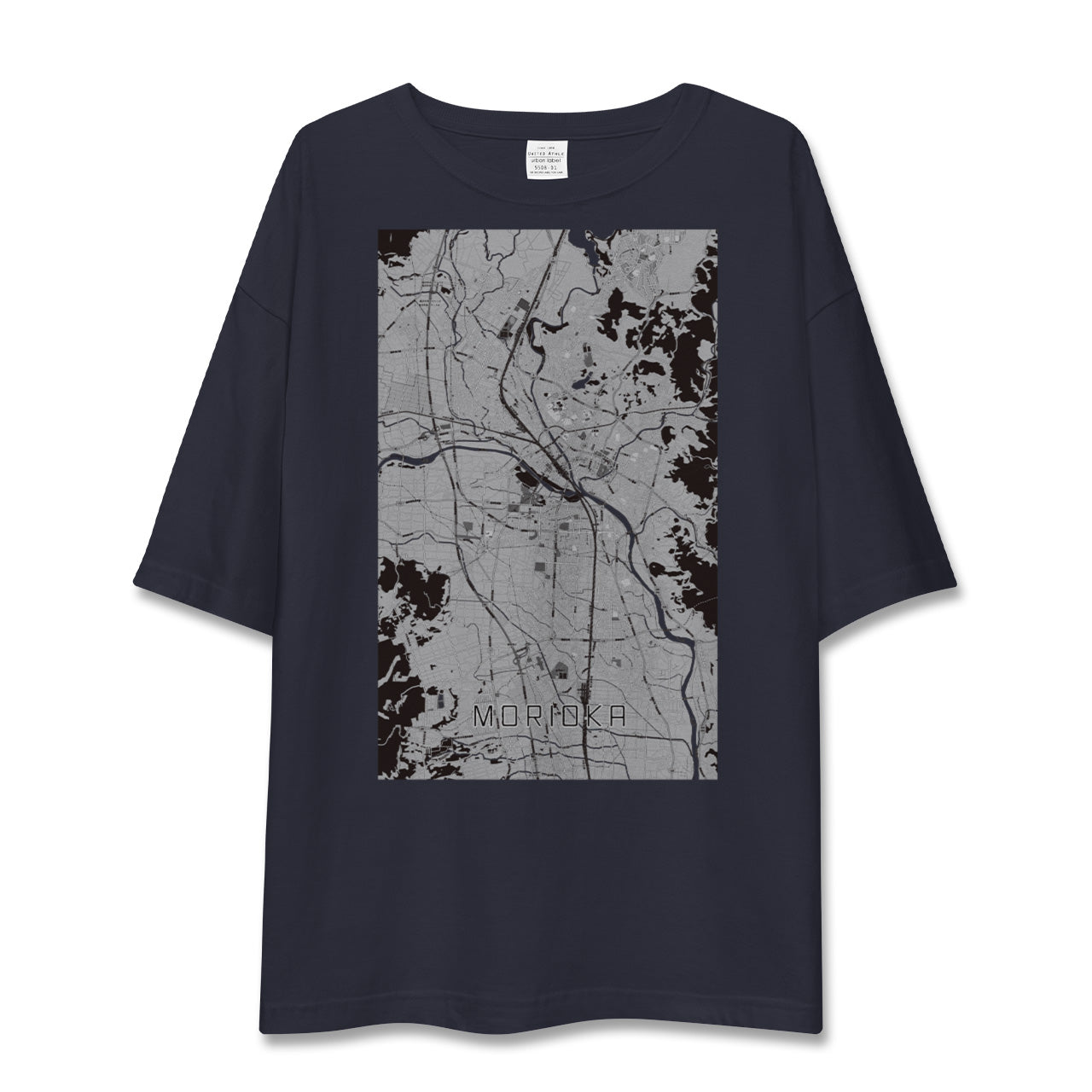 【盛岡(岩手県)】地図柄ビッグシルエットTシャツ