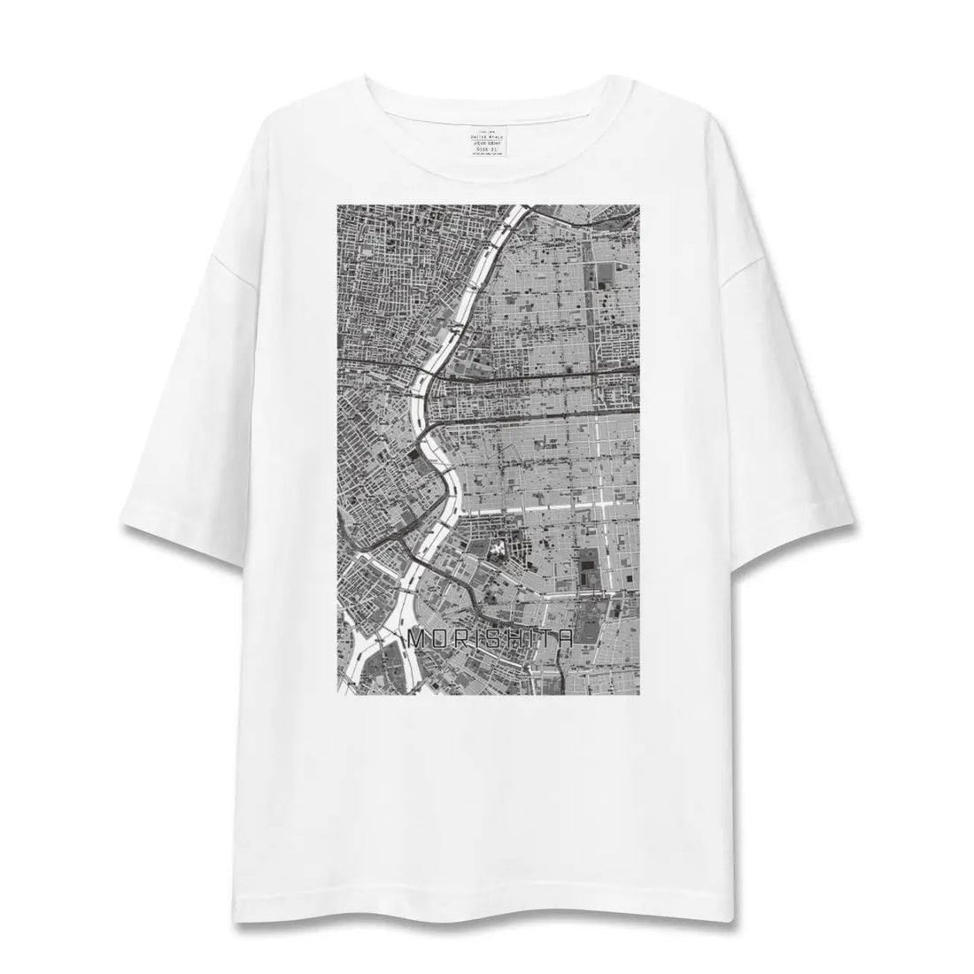 【森下(東京都)】地図柄ビッグシルエットTシャツ
